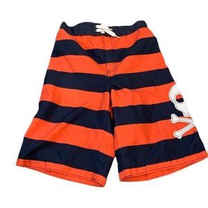 Gymboree swim shorts sz 10 lined-navy orange